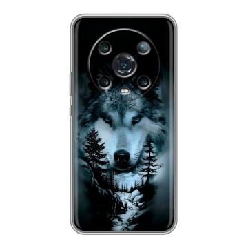 Силиконовый чехол на Huawei Honor Magic 4 Pro с принтом Лесной волк Силиконовый чехол на Huawei Honor Magic 4 Pro с принтом Лесной волк