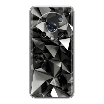 Силиконовый чехол на Huawei Honor Magic 4 Pro с принтом Черные кристаллы Силиконовый чехол на Huawei Honor Magic 4 Pro с принтом Черные кристаллы