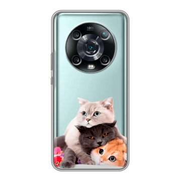 Силиконовый чехол на Huawei Honor Magic 4 Pro с принтом Кошки Силиконовый чехол на Huawei Honor Magic 4 Pro с принтом Кошки
