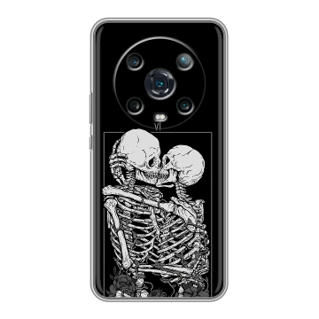 Силиконовый чехол на Huawei Honor Magic 4 Pro с принтом Поцелуй скелетов Силиконовый чехол на Huawei Honor Magic 4 Pro с принтом Поцелуй скелетов