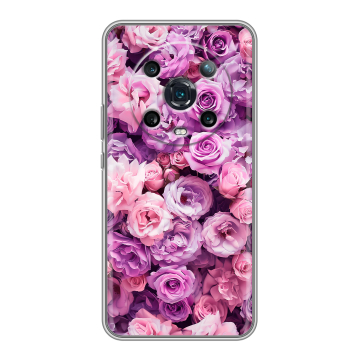Силиконовый чехол на Huawei Honor Magic 4 Pro с принтом лавандовые розы