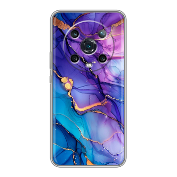 Силиконовый чехол на Huawei Honor Magic 4 Pro с принтом синий мрамор Силиконовый чехол на Huawei Honor Magic 4 Pro с принтом синий мрамор