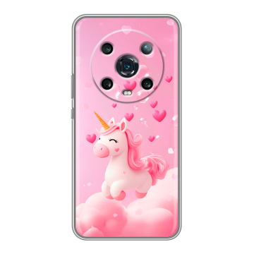 Силиконовый чехол на Huawei Honor Magic 4 Pro с принтом Единорог