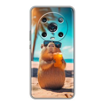 Силиконовый чехол на Huawei Honor Magic 4 Pro с принтом Капибара Силиконовый чехол на Huawei Honor Magic 4 Pro с принтом Капибара