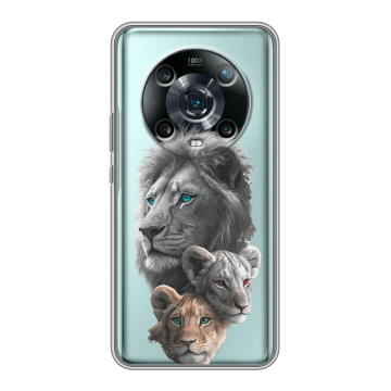 Силиконовый чехол на Huawei Honor Magic 4 Pro с принтом Львы