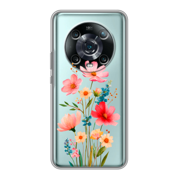Силиконовый чехол на Huawei Honor Magic 4 Pro с принтом Цветы