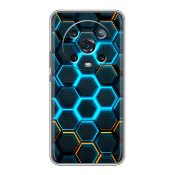Силиконовый чехол на Huawei Honor Magic 4 Pro с принтом Неоновые соты