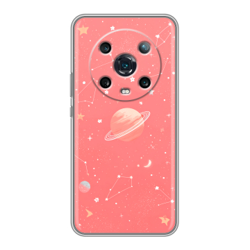 Силиконовый чехол на Huawei Honor Magic 4 Pro с принтом Розовый космос