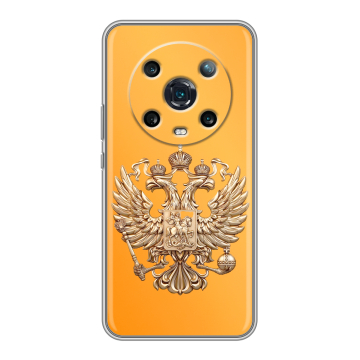 Силиконовый чехол на Huawei Honor Magic 4 Pro с принтом Герб Флаг России