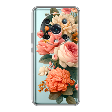 Силиконовый чехол на Huawei Honor Magic 4 Pro с принтом цветы
