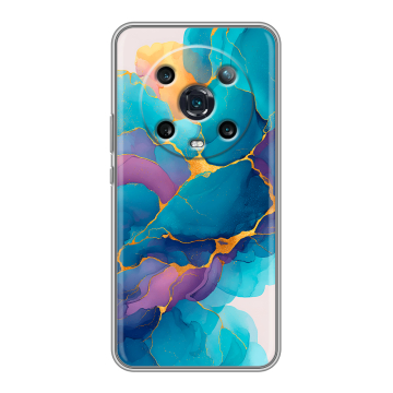 Силиконовый чехол на Huawei Honor Magic 4 Pro с принтом Мрамор блестки