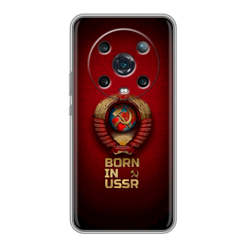 Силиконовый чехол на Huawei Honor Magic 4 Pro с принтом Флаг Герб СССР