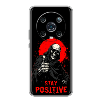 Силиконовый чехол на Huawei Honor Magic 4 Pro с принтом смешной скелет