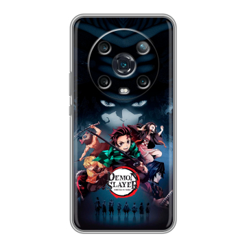 Силиконовый чехол на Huawei Honor Magic 4 Pro с принтом Demon Slayer Клинок рассекающий демонов Силиконовый чехол на Huawei Honor Magic 4 Pro с принтом Demon Slayer Клинок рассекающий демонов
