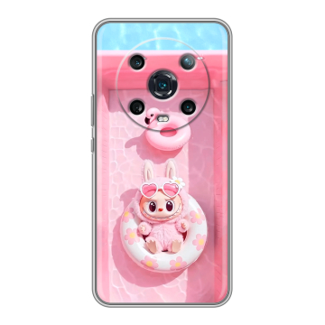 Силиконовый чехол на Huawei Honor Magic 4 Pro с принтом Labubu Лабубу