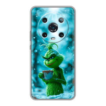 Силиконовый чехол на Huawei Honor Magic 4 Pro с принтом Новый год гринч