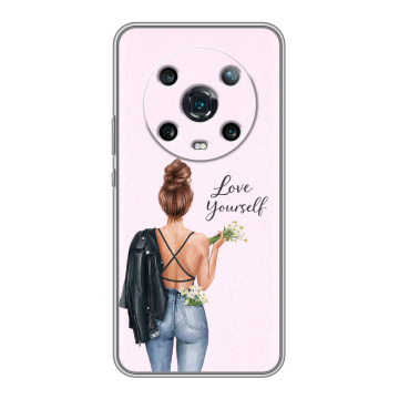 Силиконовый чехол на Huawei Honor Magic 4 Pro с принтом женский Силиконовый чехол на Huawei Honor Magic 4 Pro с принтом женский