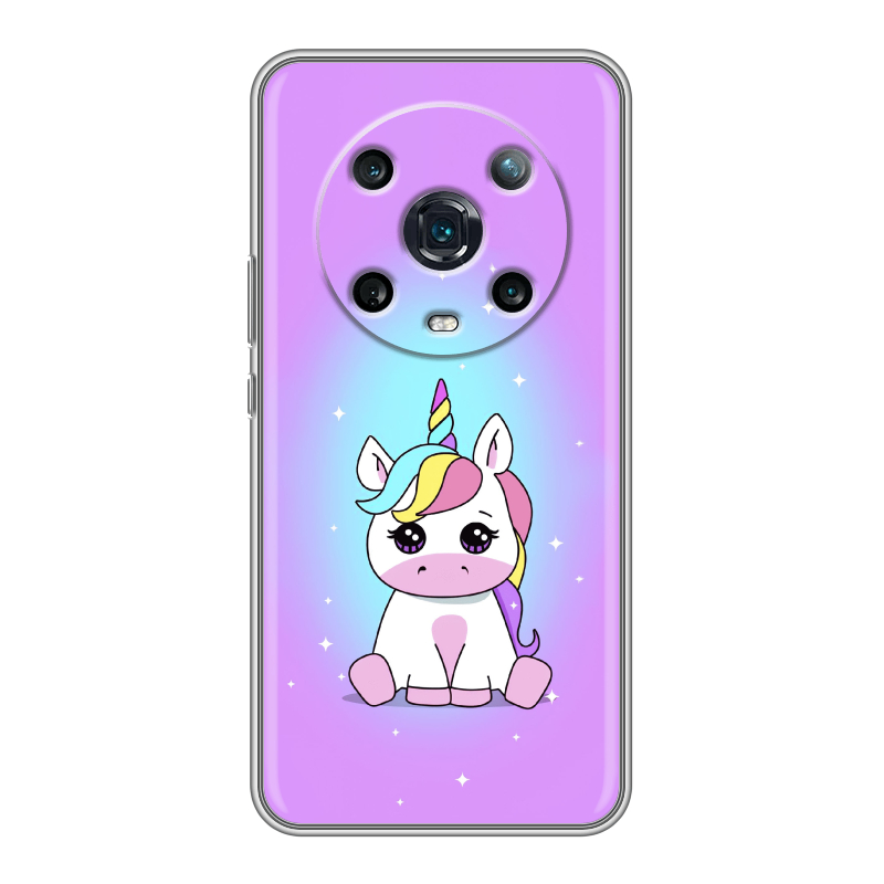 Силиконовый чехол на Huawei Honor Magic 4 Pro с принтом Единорог Силиконовый чехол на Huawei Honor Magic 4 Pro с принтом Единорог