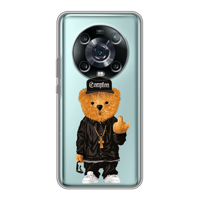 Силиконовый чехол на Huawei Honor Magic 4 Pro с принтом Мишка Силиконовый чехол на Huawei Honor Magic 4 Pro с принтом Мишка