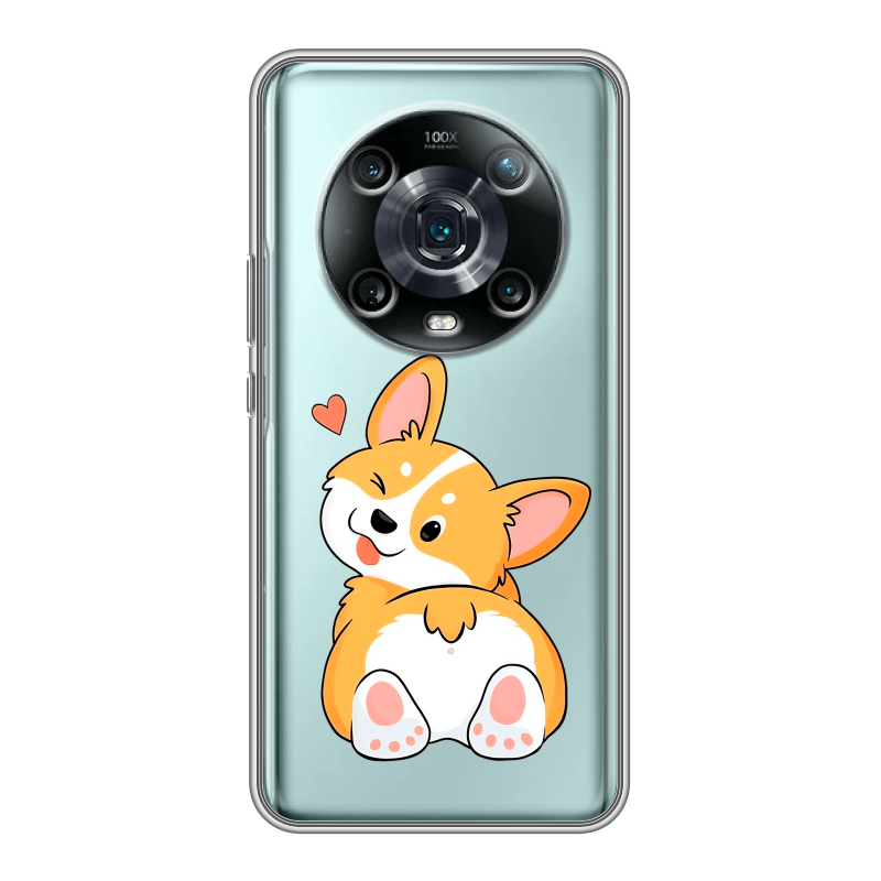 Силиконовый чехол на Huawei Honor Magic 4 Pro с принтом Корги Силиконовый чехол на Huawei Honor Magic 4 Pro с принтом Корги