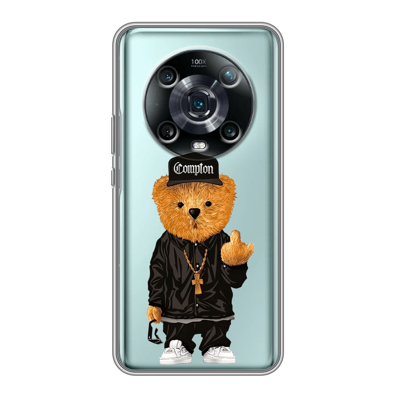 Силиконовый противоударный чехол на Huawei Honor Magic 4 Pro с принтом Плюшевый медведь Силиконовый противоударный чехол на Huawei Honor Magic 4 Pro с принтом Плюшевый медведь