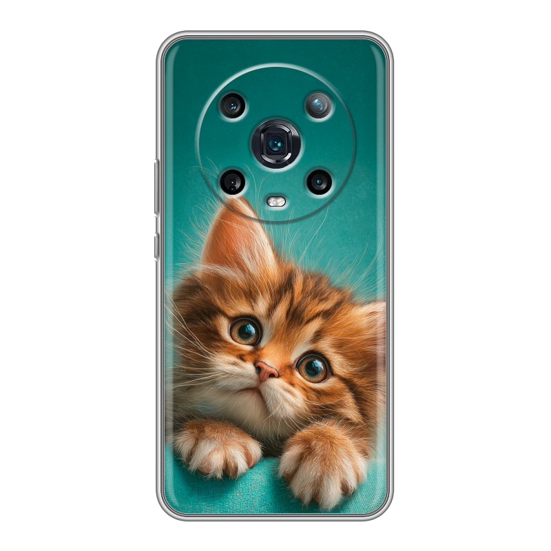Силиконовый чехол на Huawei Honor Magic 4 Pro с принтом котенок Силиконовый чехол на Huawei Honor Magic 4 Pro с принтом котенок