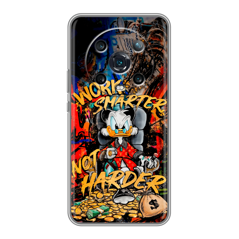 Силиконовый чехол на Huawei Honor Magic 4 Pro с принтом Дональд Дак Деньги Силиконовый чехол на Huawei Honor Magic 4 Pro с принтом Дональд Дак Деньги