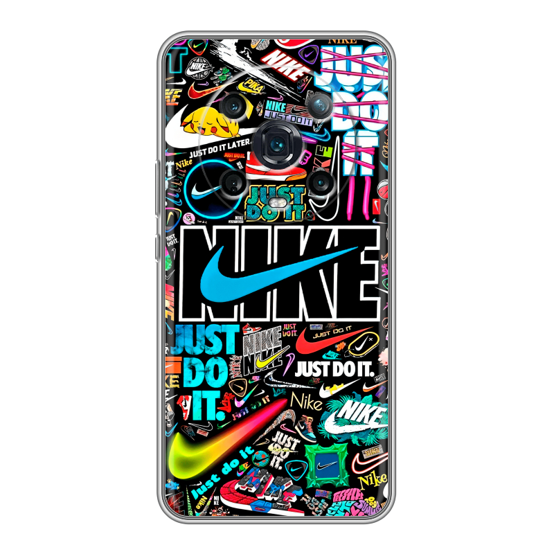 Силиконовый чехол на Huawei Honor Magic 4 Pro с принтом найк nike черный Силиконовый чехол на Huawei Honor Magic 4 Pro с принтом найк nike черный