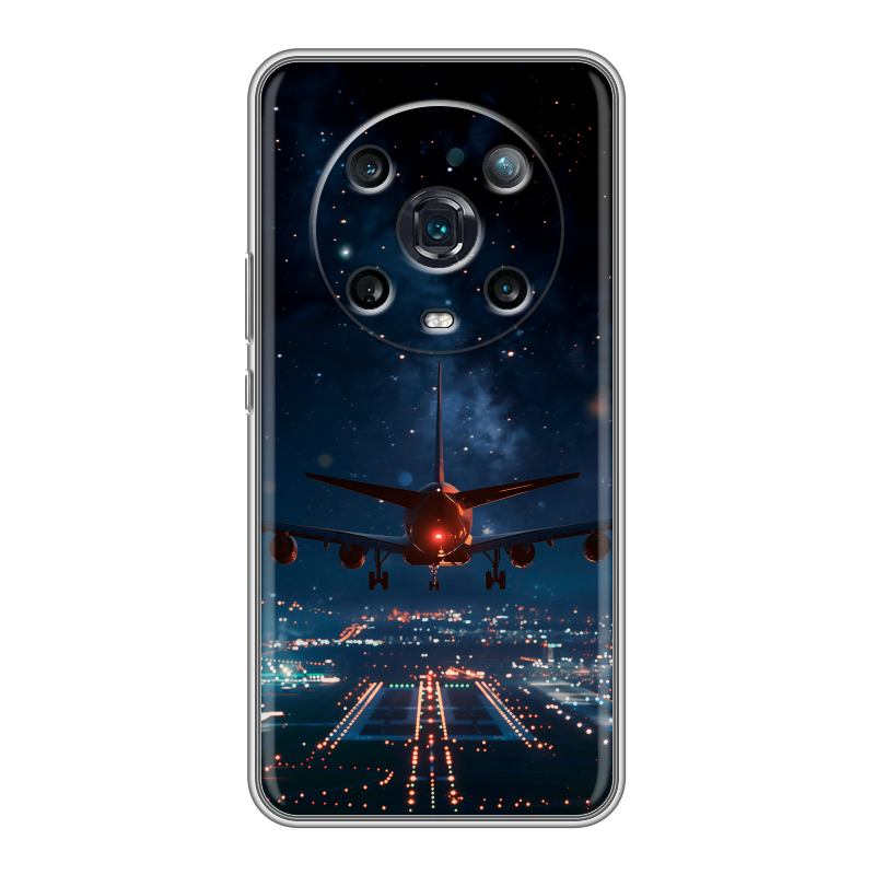 Силиконовый чехол на Huawei Honor Magic 4 Pro с принтом самолет Силиконовый чехол на Huawei Honor Magic 4 Pro с принтом самолет