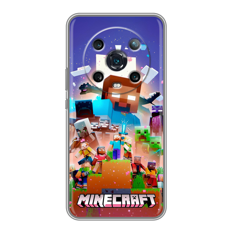 Силиконовый чехол на Huawei Honor Magic 4 Pro с принтом Майнкрафт Minecraft Силиконовый чехол на Huawei Honor Magic 4 Pro с принтом Майнкрафт Minecraft