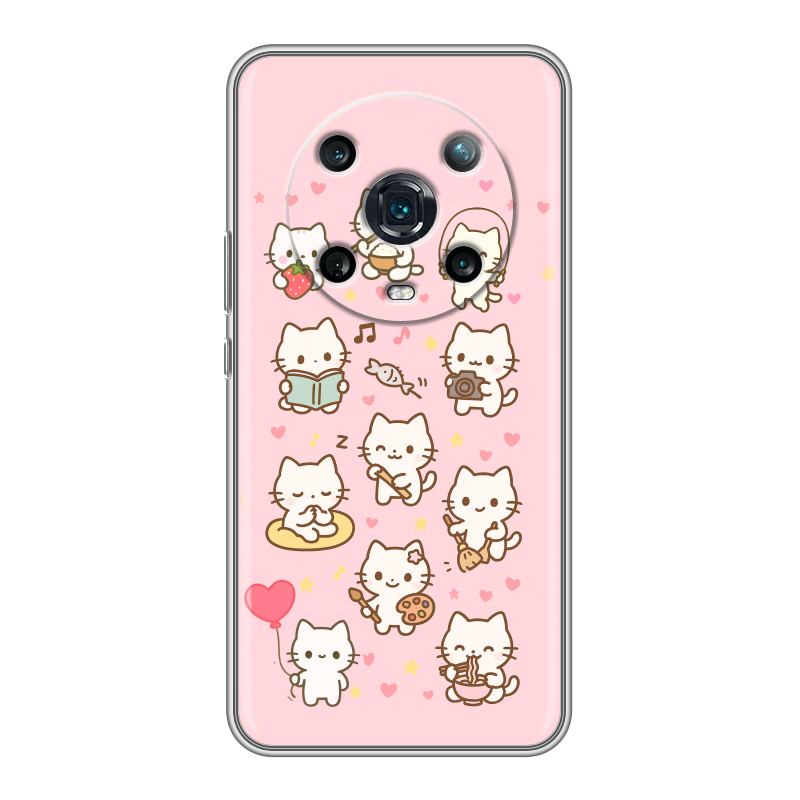 Силиконовый противоударный чехол на Huawei Honor Magic 4 Pro с принтом Hello Kitty Хелоу Кити Силиконовый противоударный чехол на Huawei Honor Magic 4 Pro с принтом Hello Kitty Хелоу Кити