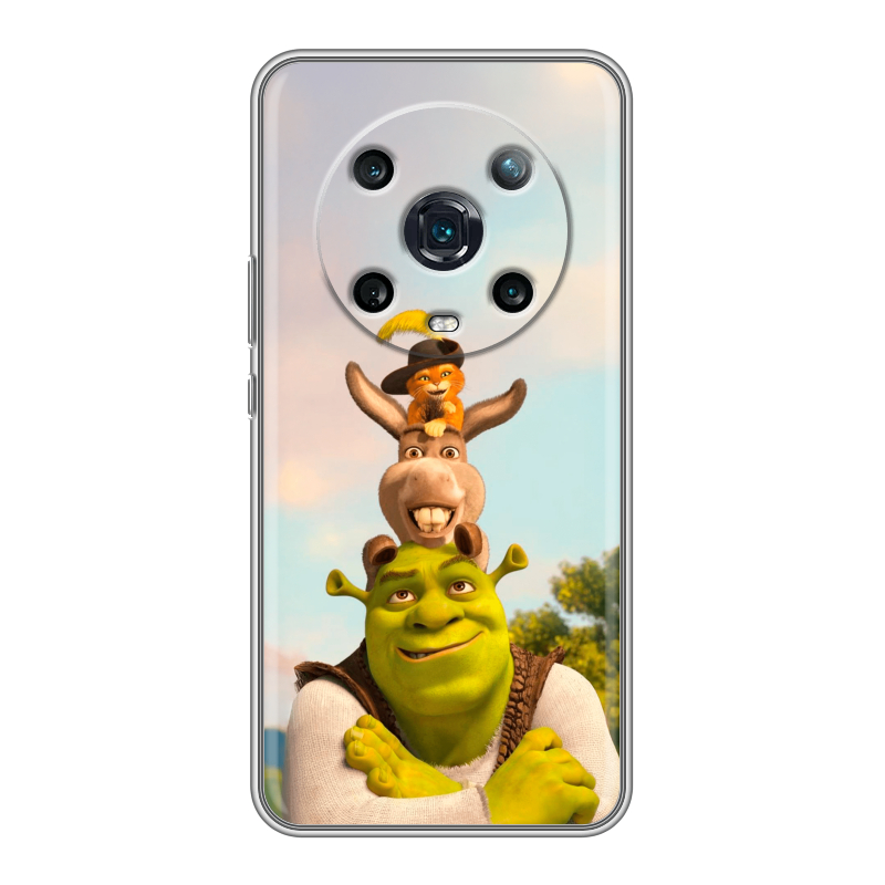 Силиконовый противоударный чехол на Huawei Honor Magic 4 Pro с принтом Шрек Shrek Силиконовый противоударный чехол на Huawei Honor Magic 4 Pro с принтом Шрек Shrek