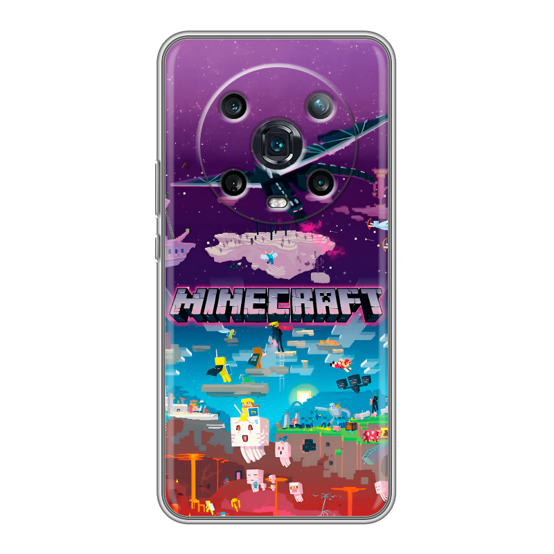 Силиконовый чехол на Huawei Honor Magic 4 Pro с принтом Майнкрафт Minecraft Силиконовый чехол на Huawei Honor Magic 4 Pro с принтом Майнкрафт Minecraft