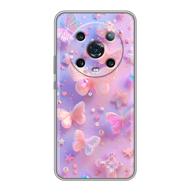 Силиконовый чехол на Huawei Honor Magic 4 Pro с принтом Бабочки Силиконовый чехол на Huawei Honor Magic 4 Pro с принтом Бабочки