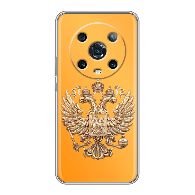 Силиконовый чехол на Huawei Honor Magic 4 Pro с принтом Герб Флаг России Силиконовый чехол на Huawei Honor Magic 4 Pro с принтом Герб Флаг России