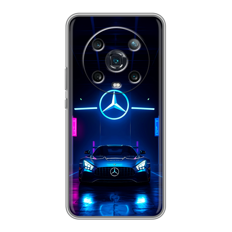 Силиконовый противоударный чехол на Huawei Honor Magic 4 Pro с принтом Mercedes Мерседес Силиконовый противоударный чехол на Huawei Honor Magic 4 Pro с принтом Mercedes Мерседес