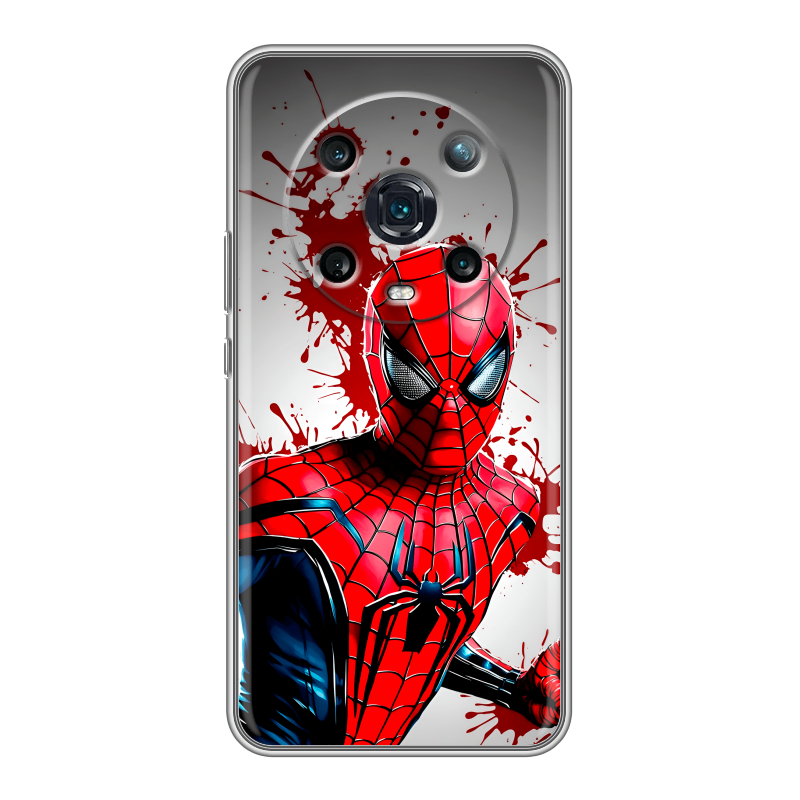 Силиконовый противоударный чехол на Huawei Honor Magic 4 Pro с принтом Spiderman Человек паук Силиконовый противоударный чехол на Huawei Honor Magic 4 Pro с принтом Spiderman Человек паук
