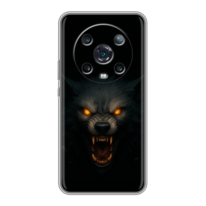 Силиконовый чехол на Huawei Honor Magic 4 Pro с принтом Волк Силиконовый чехол на Huawei Honor Magic 4 Pro с принтом Волк