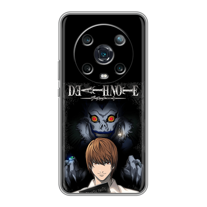 Силиконовый противоударный чехол на Huawei Honor Magic 4 Pro с принтом Death note Тетрадь смерти Силиконовый противоударный чехол на Huawei Honor Magic 4 Pro с принтом Death note Тетрадь смерти