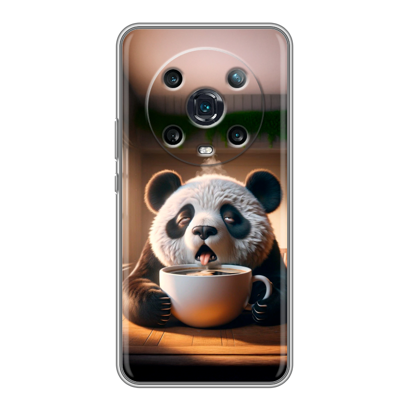 Силиконовый чехол на Huawei Honor Magic 4 Pro с принтом смешная панда Силиконовый чехол на Huawei Honor Magic 4 Pro с принтом смешная панда