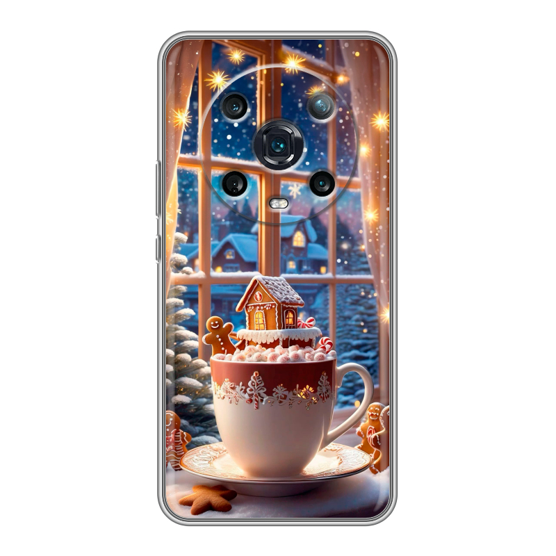 Силиконовый противоударный чехол на Huawei Honor Magic 4 Pro с принтом Новый год Силиконовый противоударный чехол на Huawei Honor Magic 4 Pro с принтом Новый год