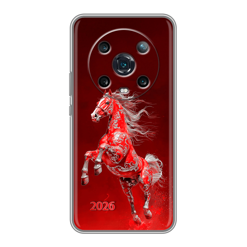 Силиконовый противоударный чехол на Huawei Honor Magic 4 Pro с принтом Новый год Силиконовый противоударный чехол на Huawei Honor Magic 4 Pro с принтом Новый год