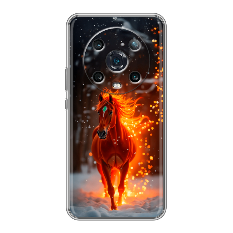 Силиконовый чехол на Huawei Honor Magic 4 Pro с принтом Новый год Силиконовый чехол на Huawei Honor Magic 4 Pro с принтом Новый год