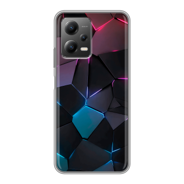 Силиконовый чехол на Xiaomi Poco X5 с принтом Геометрия неона Силиконовый чехол на Xiaomi Poco X5 с принтом Геометрия неона