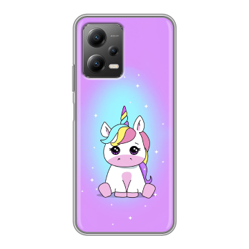 Силиконовый чехол на Xiaomi Poco X5 с принтом Единорог Силиконовый чехол на Xiaomi Poco X5 с принтом Единорог