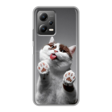 Силиконовый чехол на Xiaomi Poco X5 с принтом Коты Силиконовый чехол на Xiaomi Poco X5 с принтом Коты