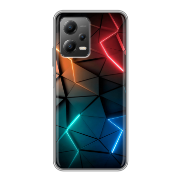 Силиконовый чехол на Xiaomi Poco X5 с принтом Абстракция неон Силиконовый чехол на Xiaomi Poco X5 с принтом Абстракция неон