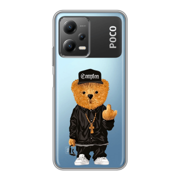 Силиконовый чехол на Xiaomi Poco X5 с принтом Мишка Силиконовый чехол на Xiaomi Poco X5 с принтом Мишка