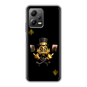 Силиконовый чехол на Xiaomi Poco X5 с принтом Золотой скрудж макдак Силиконовый чехол на Xiaomi Poco X5 с принтом Золотой скрудж макдак
