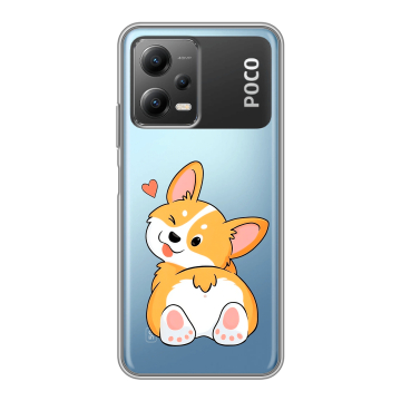 Силиконовый чехол на Xiaomi Poco X5 с принтом Корги Силиконовый чехол на Xiaomi Poco X5 с принтом Корги